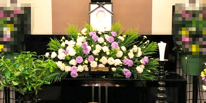 家族葬シンプルプラン祭壇事例